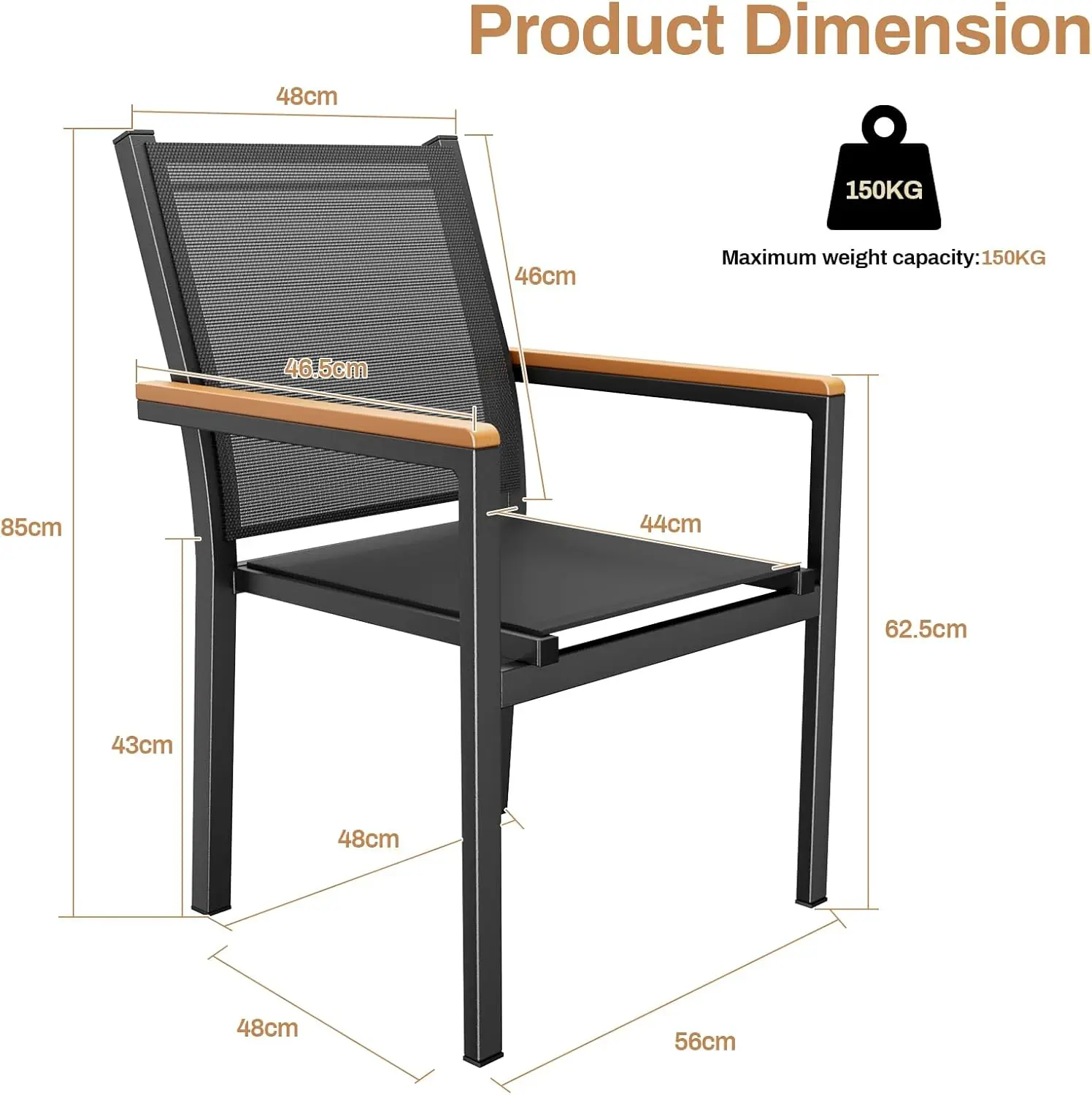Fauteuil de jardin empilable