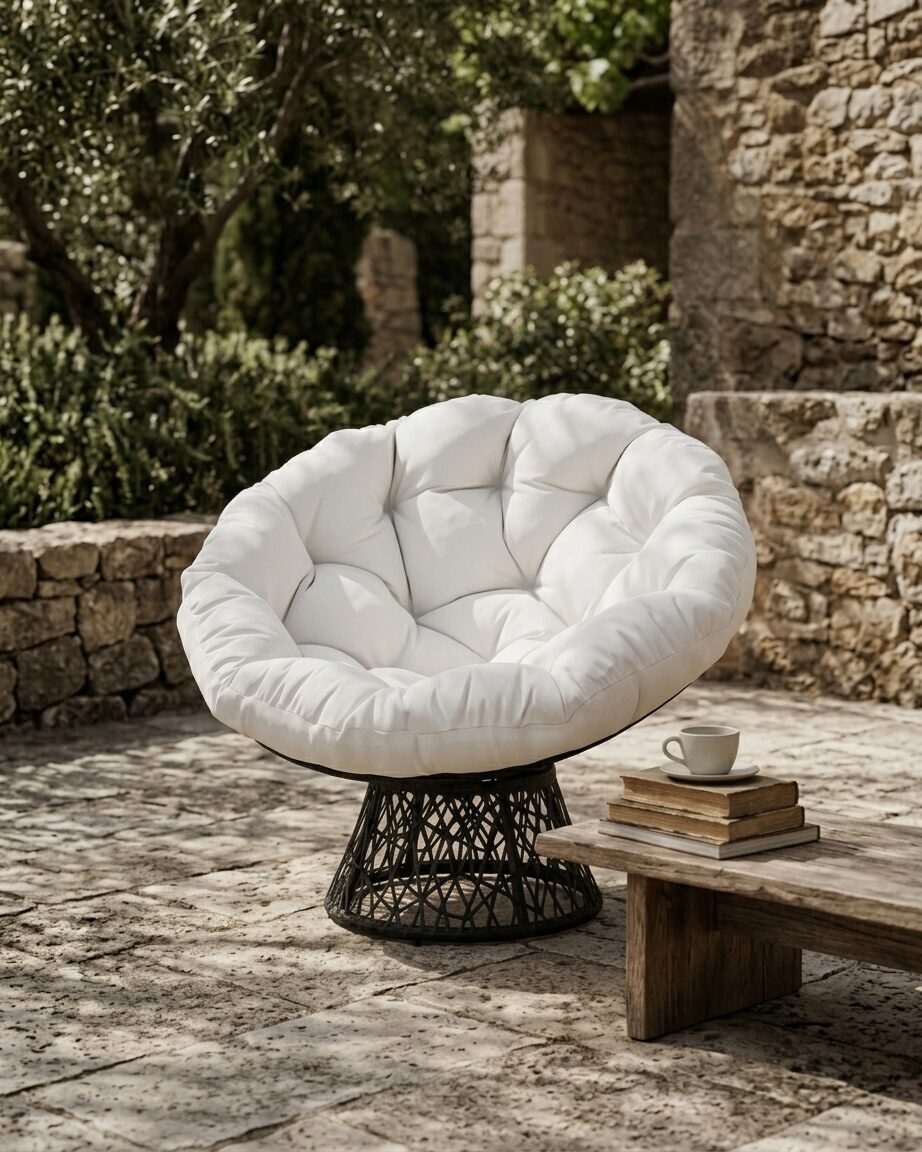 Fauteuil Louise pivotant en rotin