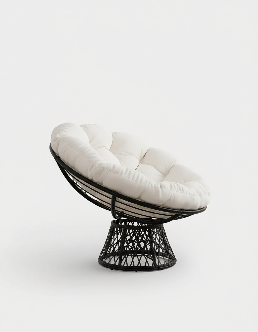 Fauteuil Louise pivotant en rotin